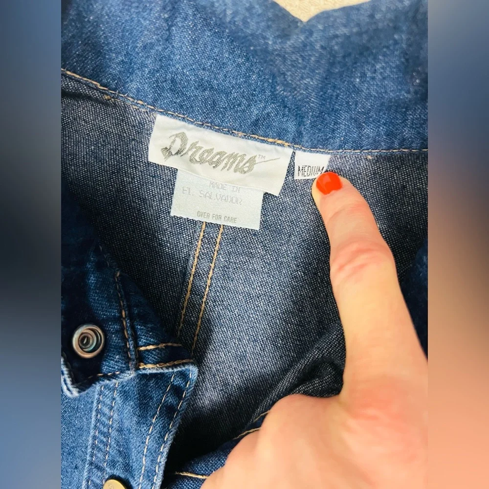 Dreams Vintage 1980’s Denim Jumpsuit | Size M | 100% Cotton - Picture 7 of 16